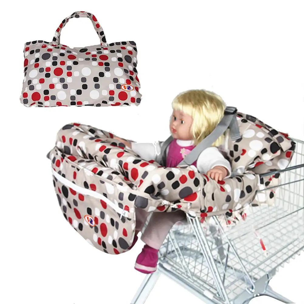 С принтами для маленьких детей тележка супермаркета стул защиты антибактериальные безопасности путешествий подушка Портативный корзину