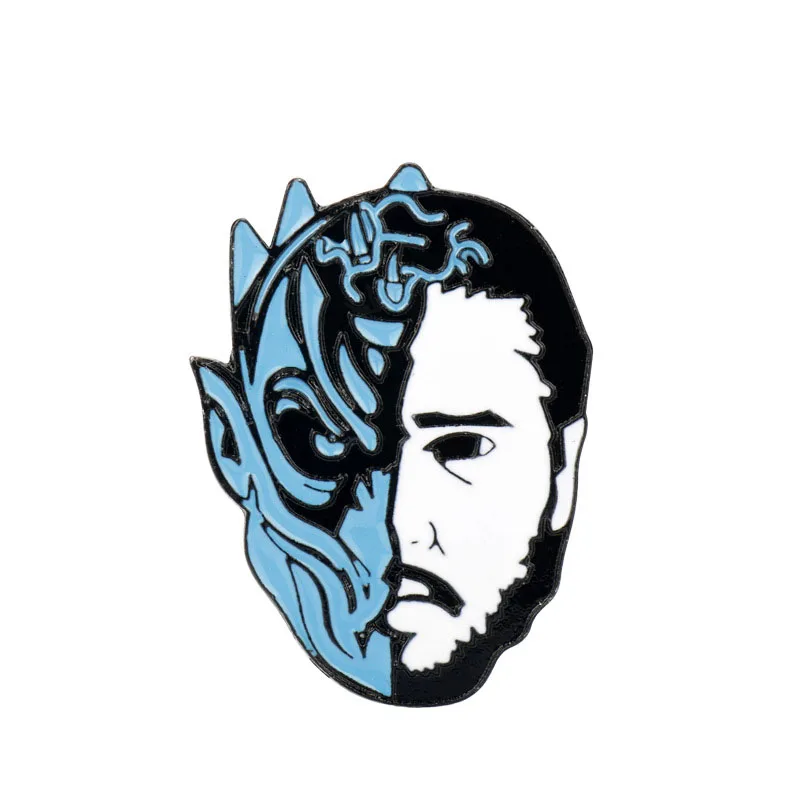 

Game of Thrones Jon Snow Night King Portrait Brooch and Enamel Pin