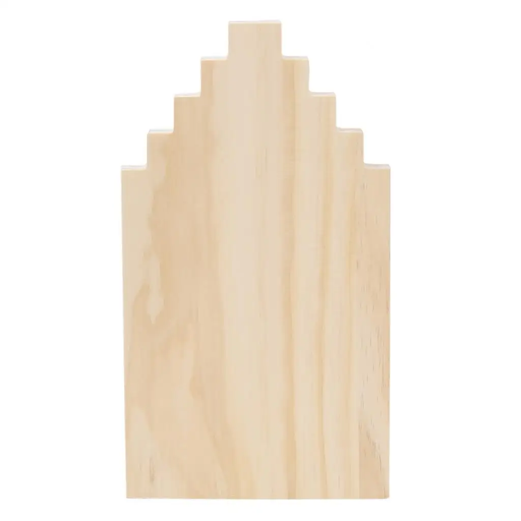 Wooden Holder for Jewelry Display, Pendant Necklace Hanging Rack Jewelry Organizer Stand, 4 Layers