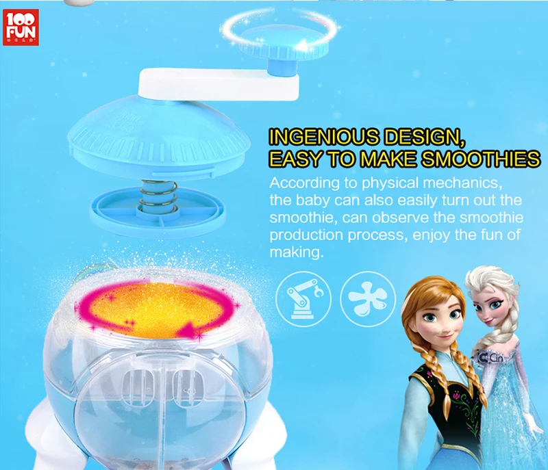 100FUN детский смузи машина игрушка льда Романтика принцесса фрукты бритый лед машина ручной работы еда делая смузи машина