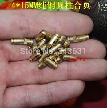 

100PCS 4x15 4mm Brass Barrel Hinge Round Cylindrical Hidden Cabinet Hinges Concealed Invisible Mortise Mount Hinge