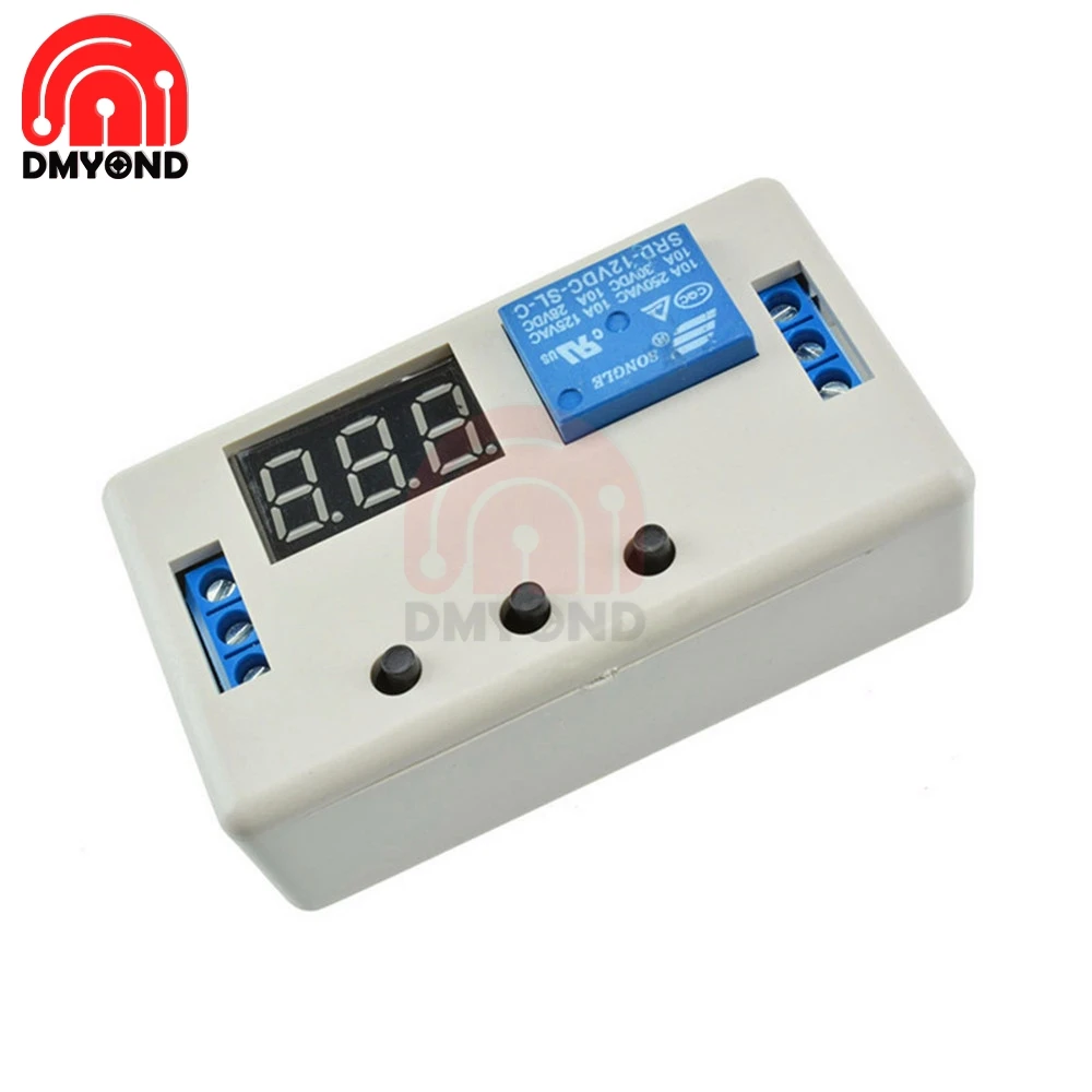 

DC 12V Digital LED Display Time Delay Relay Module Board Control Programmable Timer Switch Trigger Cycle Module With Case