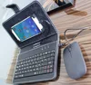 4 couleurs étui en cuir protecteur avec clavier USB souris pour la plupart des systèmes Android téléphone Mobile Flip Cover avec support pour téléphone ► Photo 2/6