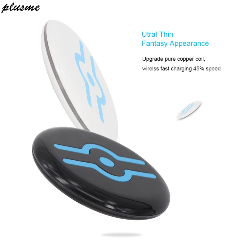

Plusme Fast Wireless Charging for iPhone X 8 8 Plus Huawei for Samsung S9/S8+/S7 Edg Nexus5 Qi Wireless Charger USB Charger Pad