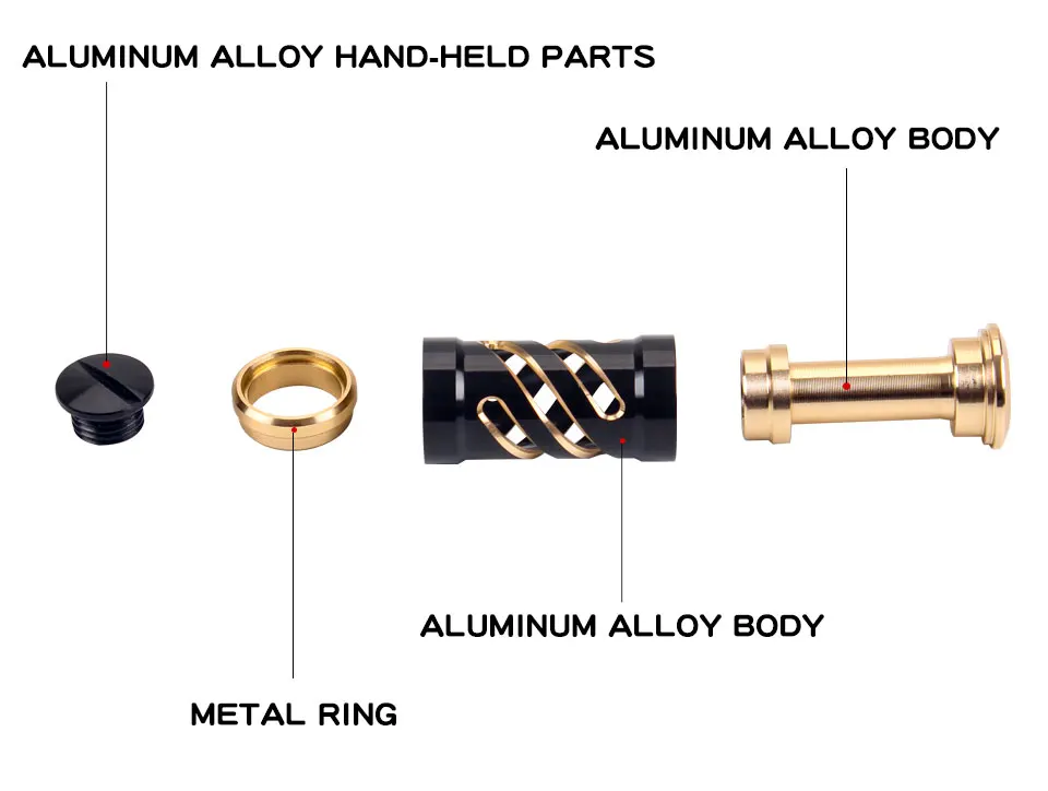 JITAI катушки из алюминиевого сплава, ручки, полностью металлические катушки для Baitcast, спиннинговые колеса DIY, полностью металлические цилиндрические катушки, ручка
