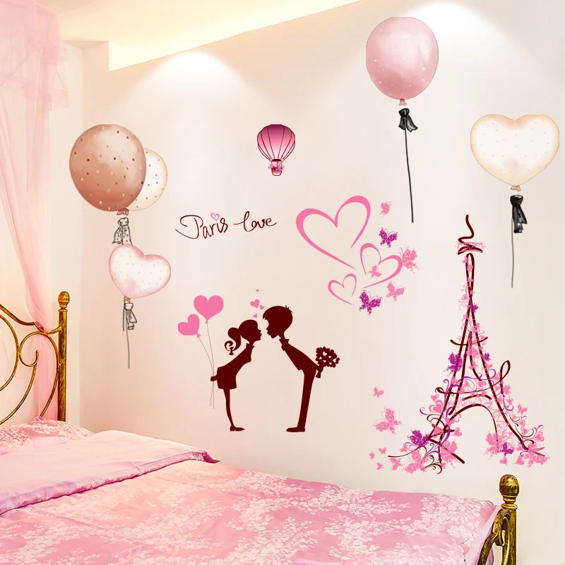 [shijuekongjian] French Tower Buildings Wall Stickers DIY Cartoon ...