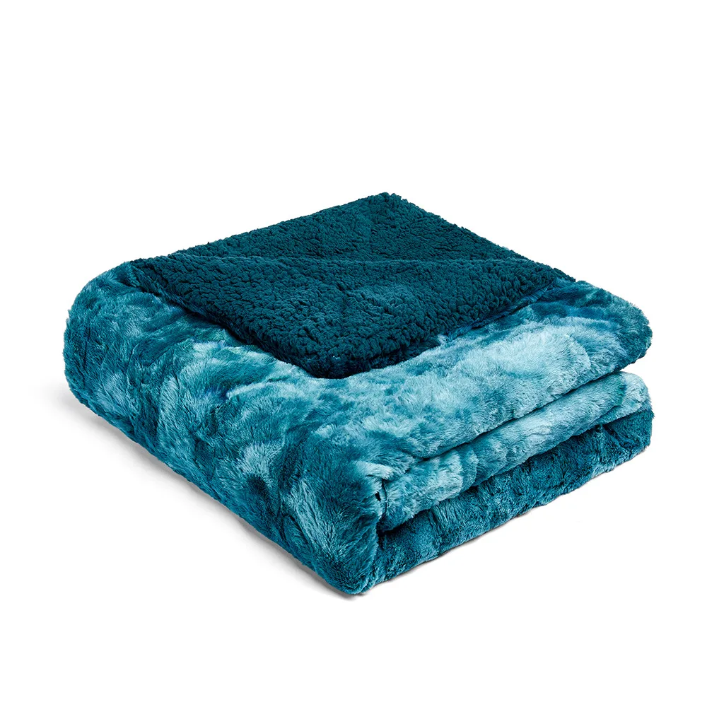 

New Arrival High quality Blanket winter thick warm rug quilt tie dyed plush double thick blanket summer nap sofa blanket