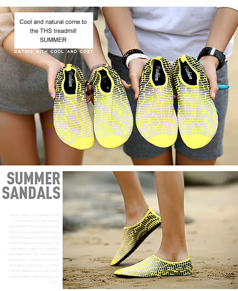 1 (36)Woman Barefoot Skin Sock Striped Shoes Beach Pool Water Socks GYM Aqua Beach Swim Slipper On Surf Aqua Wade Shoes