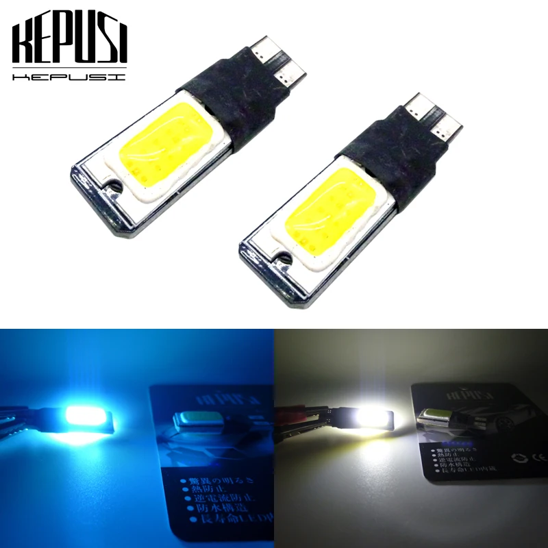 

2x T10 W5W Canbus LED COB Car Instrument Panel lamp Backup Bulb 194 168 Clearance light License Plate Bulb Parking light white
