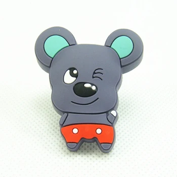 

Kitchen Cabinet Knobs Grey Mouse Drawer Pull Soft Plastic Kids Dresser Knobs