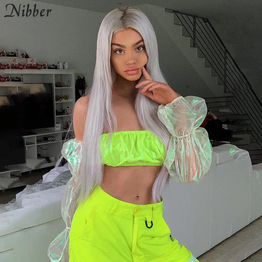 Nibber الصيف مثير نادي النيون المحاصيل قمم إمرأة تي شيرت 2019 الأزياء حزب مثير حمالة تيز كم كامل ضئيلة العصابة تي شيرت Nibber الصيف مثير نادي النيون المحاصيل قمم إمرأة تي شيرت 2019 الأزياء حزب مثير حمالة تيز كم كامل ضئيلة العصابة تي شيرت