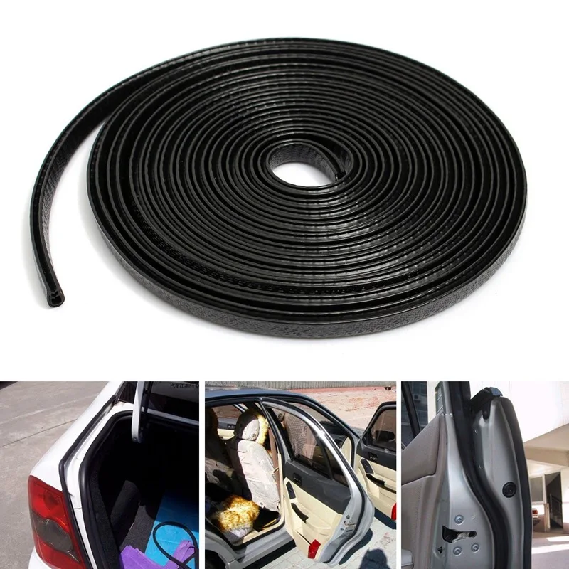 

Black 4m U-shape Car Door Seal Strip Edge Trim Protector Guard Rubber Strip for Cars/Metal Edges/Boat Waterproof Trim Noise