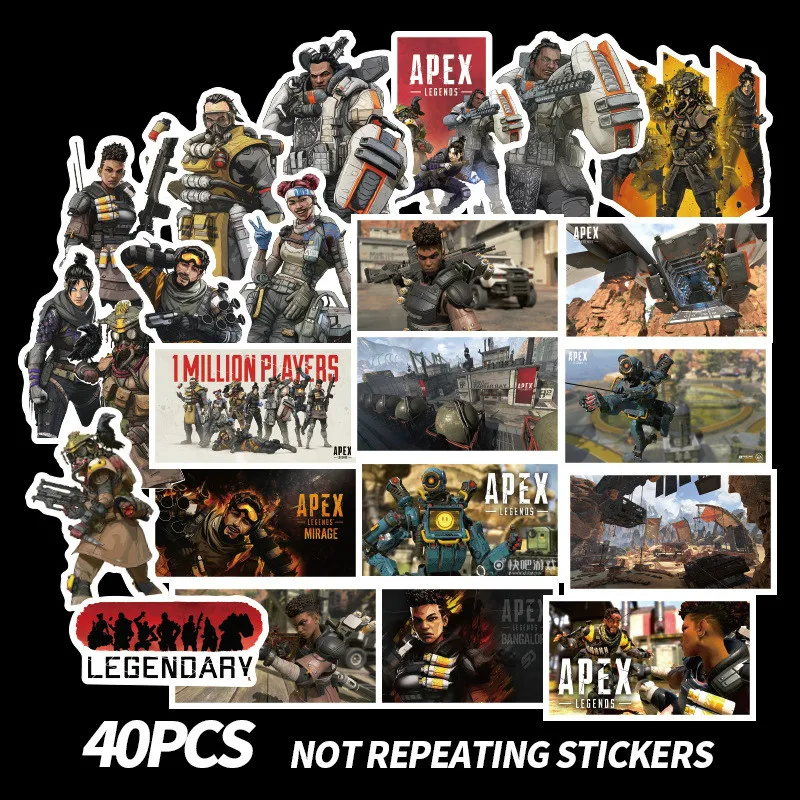 

80PCS APEX Legends Game Cartoon Stickers Doll Girl Sticker for Children Travel Case Bicycle Laptop Notebook Kid Anime Stickers