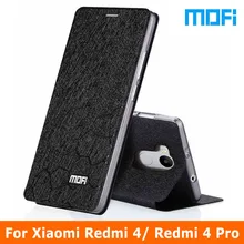 Original Mofi brand redmi 4 Case Flip Leather Case For Xiaomi redmi 4 pro phone case Stand holder TPU soft cover 5.0” case