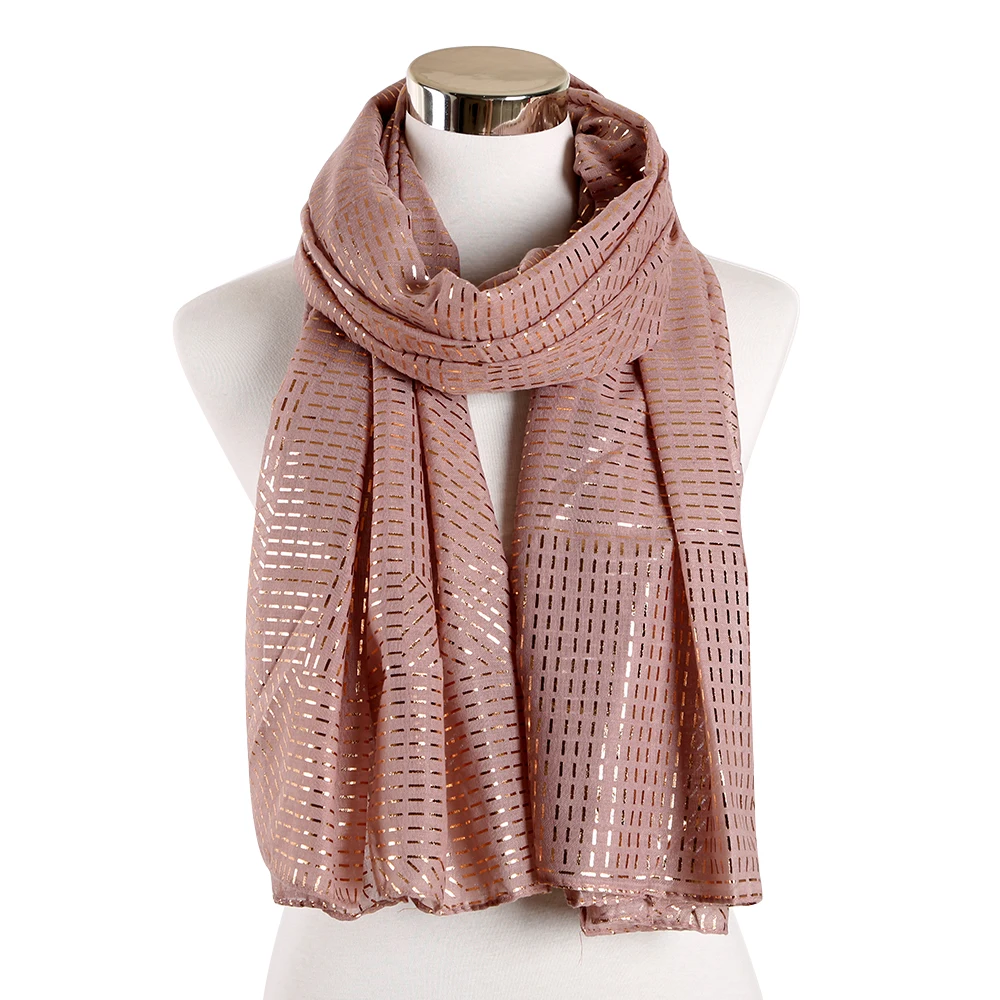 FOXMOTHER дизайн Foulard Femme Leightweight Фольга Золотой плед полосатый принт зажим для шарфа снуд женские подарки