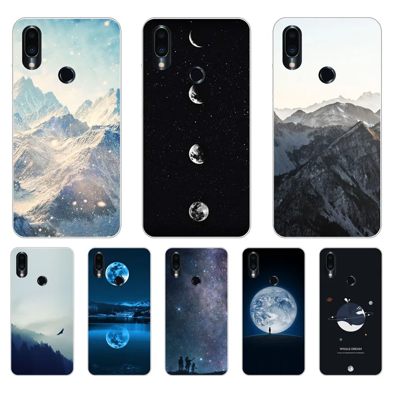 Чехол для Meizu note 9 силиконовая Мягкая задняя крышка из ТПУ с изображением пейзажа