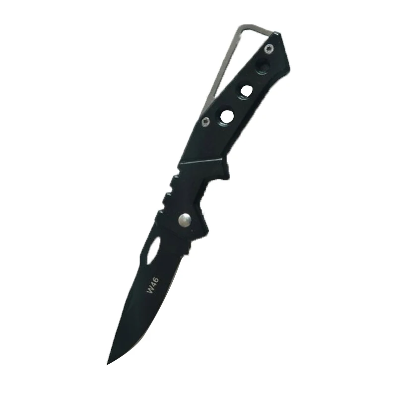 

DUAN FA knife hunting personality outdoor tool knife survival porous black folding knife fruit portable pocket knife sharpener