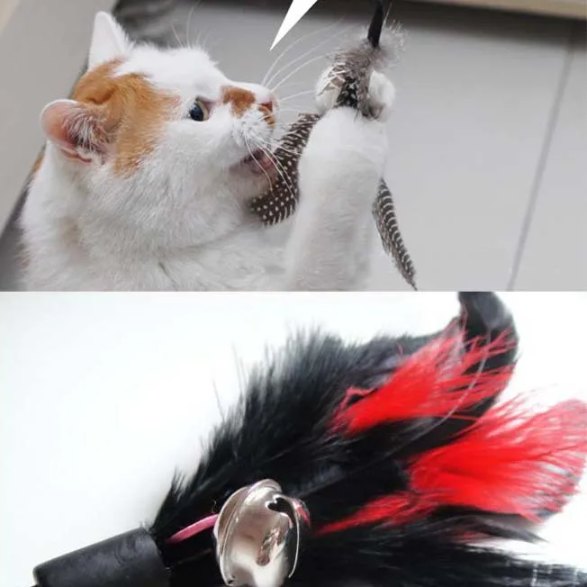 Перо кошка игрушки Рекламные кошачий играть палка для питомцев товары для домашних животных& аксессуары Товары для кошек и товары онлайн зоомагазина