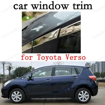 

car stying Car Exterior Accessories Window Trim for Toyota Verso Stainless Steel Decoration Strips without column