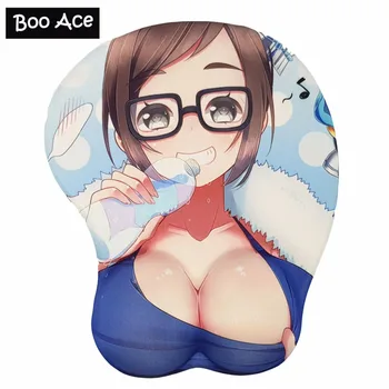 

MEI Anime 3D Breast Gaming Mouse Pad Anti-skid with Wrist Rest