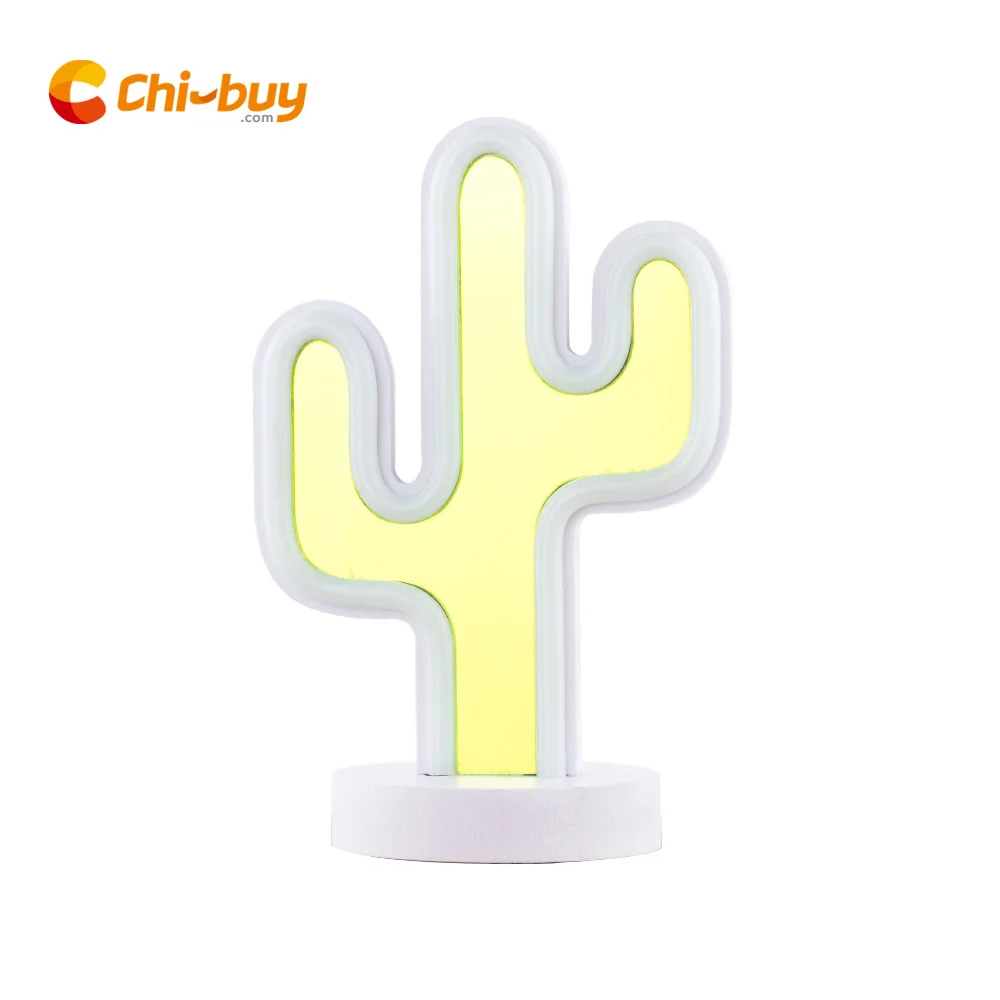 

Chi-buy Cactus LED Neon Table Light Sign Desktop Neon Decoration Home Decoration creative gifts