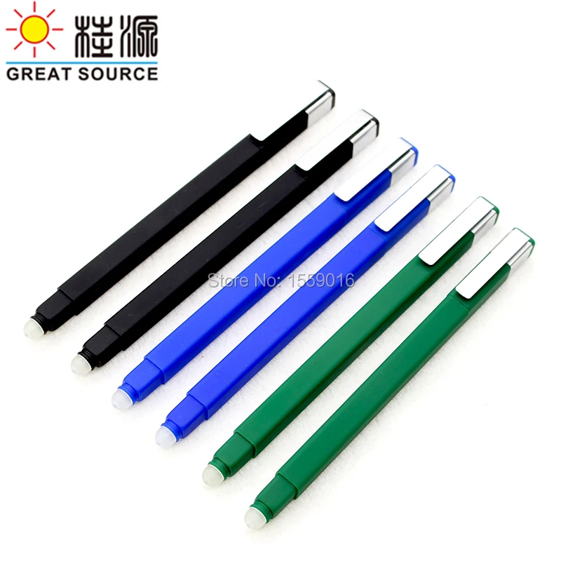 Gel Erasable Pen black ink 3 colors case with 2pcs tube  10PCS/LOT  high quality Free Shipping