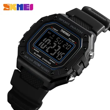 

Skmei Military 1496 Electronic Watches Men Sports Square Led Stopwatch Clock Waterproof Top Brand Digital Men Wrist Watches 2019