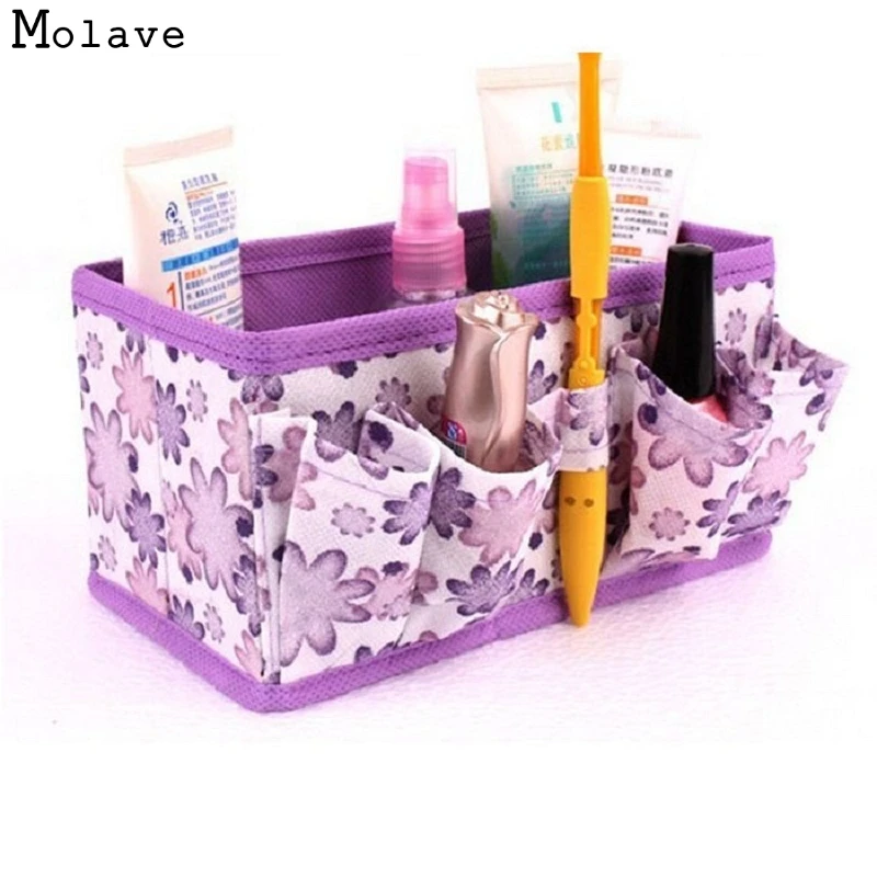 

Naivety Cosmetic Bag New Bright Floral Makeup Storage Box Organiser Girl Foldable Stationary Container 11S60921