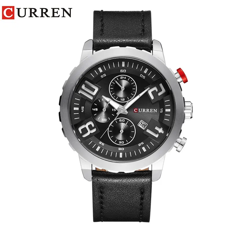

2020 Curren Watches Men Top Brand Luxury Cow Leather Strap Quartz-Watches Sport Men's Watches Waterproof Relogio Heren Hodinky