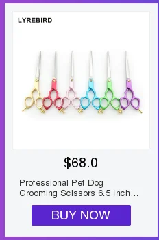 Профессиональные ножницы для ухода за собакой ножницы для домашних животных 7 дюймов для стрижки собак прямые волосы LYREBIRD Новинка