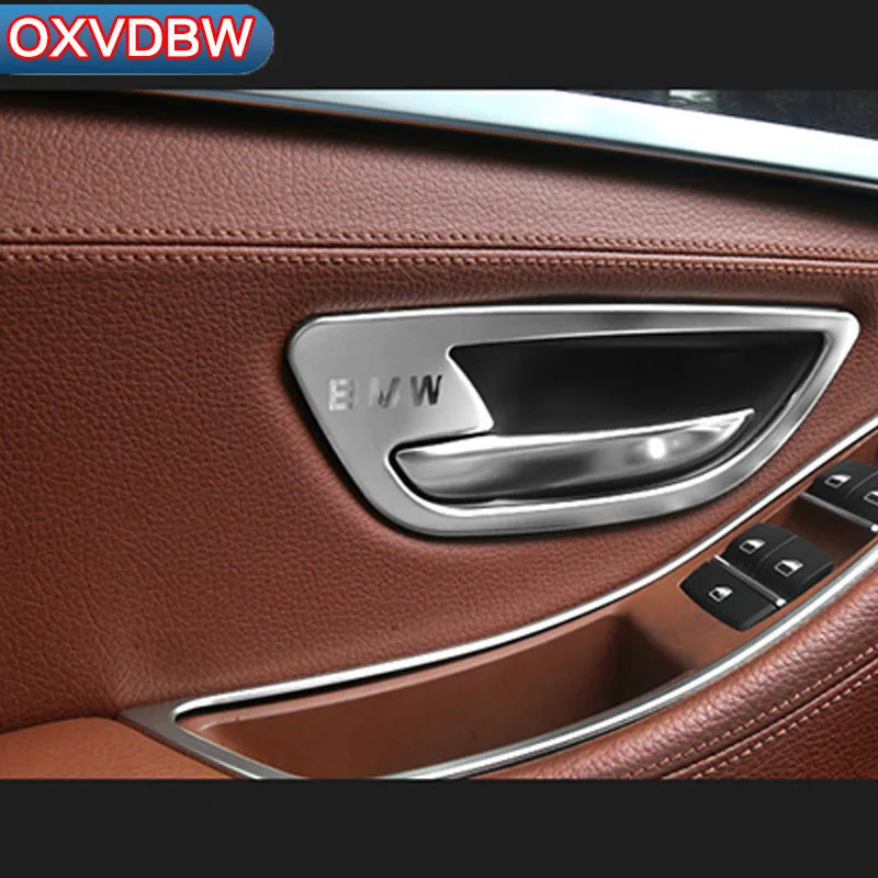 4 PCS Car Interior Door Handle Cover Trim Door Bowl Stickers decoration for BMW F10 5 Series 2011-2