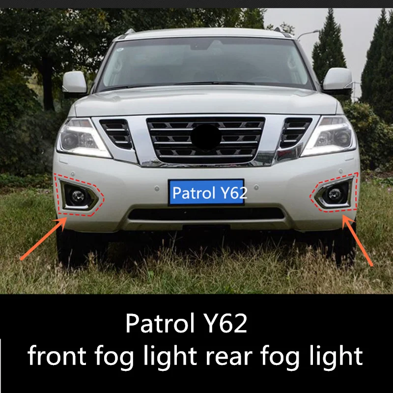  Front fog lamp Rear fog lamp assembly for Nissan Patrol Y62 12- 19 modified LED bulb Patrol decorat - 33007467333