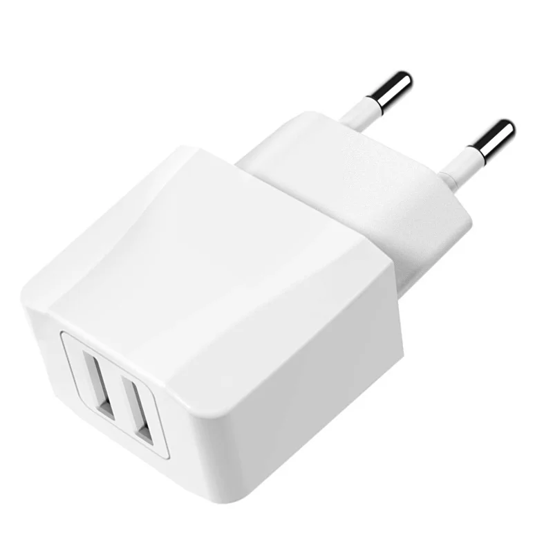 Двухпортовое зарядное устройство для мобильного телефона USB быстрое зарядное устройство EU штекер для iPhone X Max 8 Xiaomi9 huawei P20/PRO samsung Galaxy s8 9 планшетов - Тип штекера: White