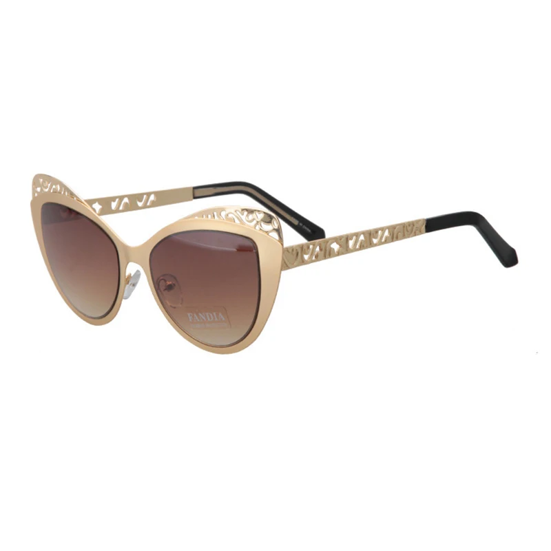 Women Sunglasses Fashion Cat Eye Retro Flash Mirror Lens Eyeglasses Metal Hollow Out Carving Frame Spectacle 6 colors UV400 L3 | Аксессуары