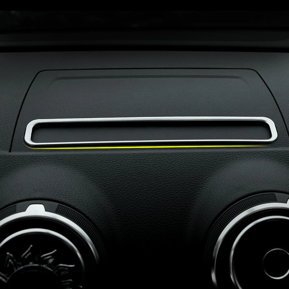 

Car-Styling Stainless Steel Air Conditioning Knobs Decorative Frame Trim Chrome Interior Molding For Audi A3 2014 2015 2016 2017