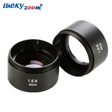 Luckyzoom WD45MM 1.5X объектив для стерео микроскопа бинокулярный тринокулярный Микроскоп аксессуары вспомогательный линза Барлоу