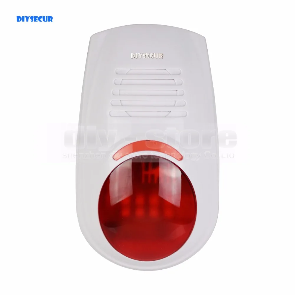 

DIYSECUR LB-W03 Wireless Flash external Siren for Our Related Home Alarm Home Security System 433Mhz Strobe Siren