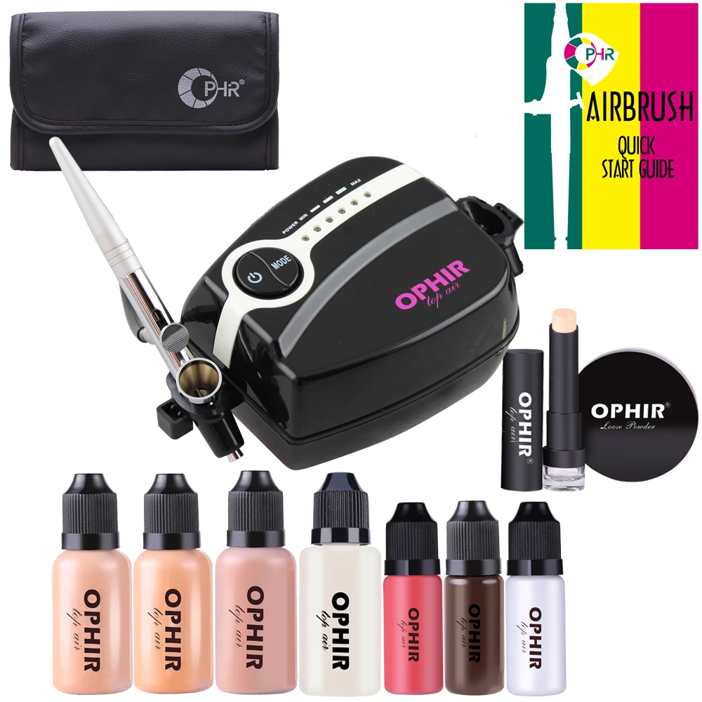 OPHIR Up Set met Foundation Blush Oogschaduw Losse Poeder Concealer Make Up Tool Airbrush voor Make OP MK005B|Make-upsets| -