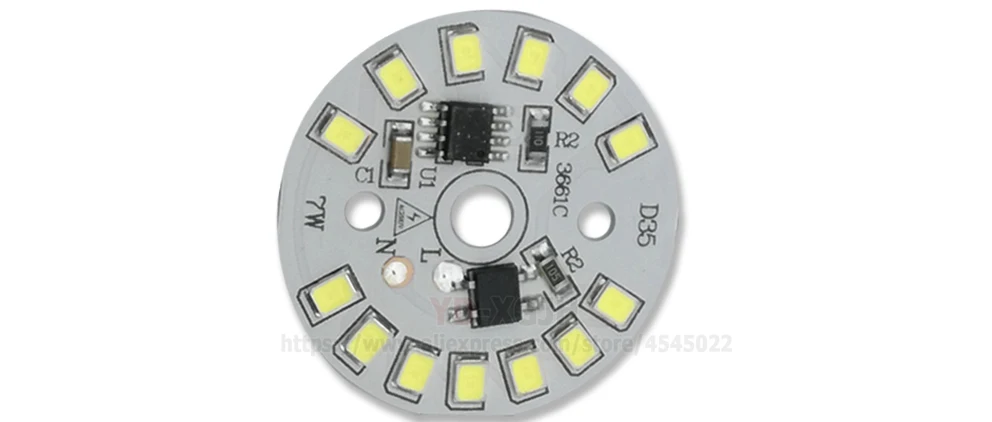 10 шт. AC 220 В светодио дный PCB SMD 2835 integrated ic драйвер светодио дный бусинами смарт-ic SMD 3 Вт 5 Вт 7 Вт 9 Вт 12 Вт 15 Вт светодио дный источник света для