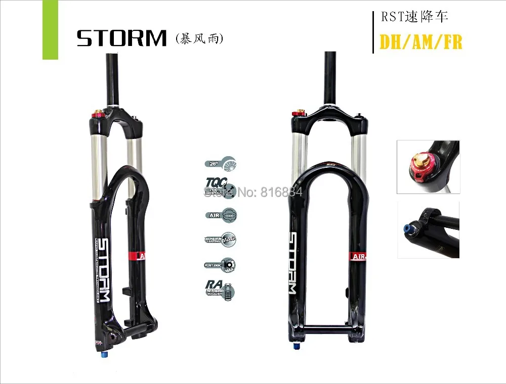 Bike gios frs suspensão rst storm 180mm grau ou downhill