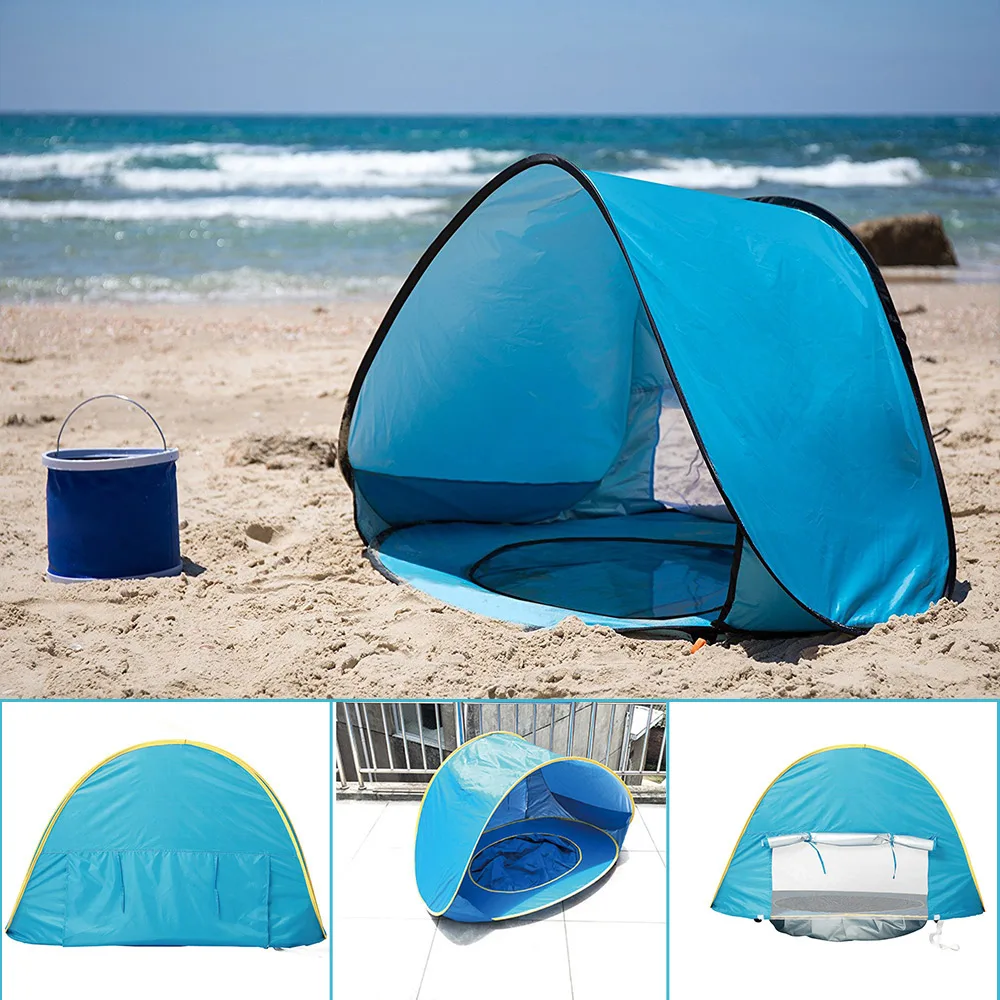 Aliexpress Children Waterproof Pop Up Sun Awning Tent Baby Children S Tent Baby Beach Uv Protecting Sunshelter With Pool Waterproof Pop Up Awning