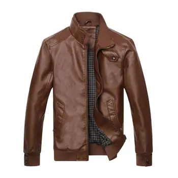 

2019 autumn and winter fashion men's pu leather biker jacket