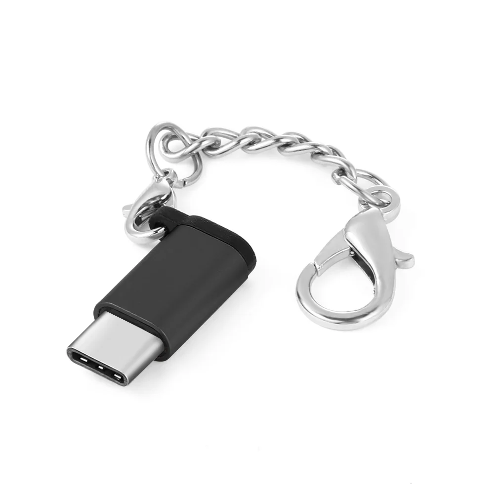 Новая мода USB 3,1 type C OTG адаптер Micro USB мама к type C мужской брелок для iPhone huawei Micro usb адаптер