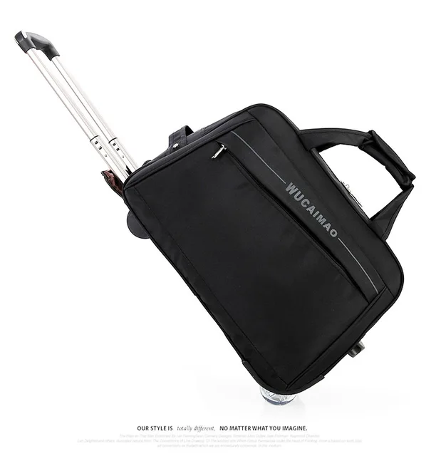 20-24 Inch Ladies Travel Trolley Case Men's Suitcase Fashion Luggage Bag Large Capacity with Wheel Travel Bag Rolling Suitcase black