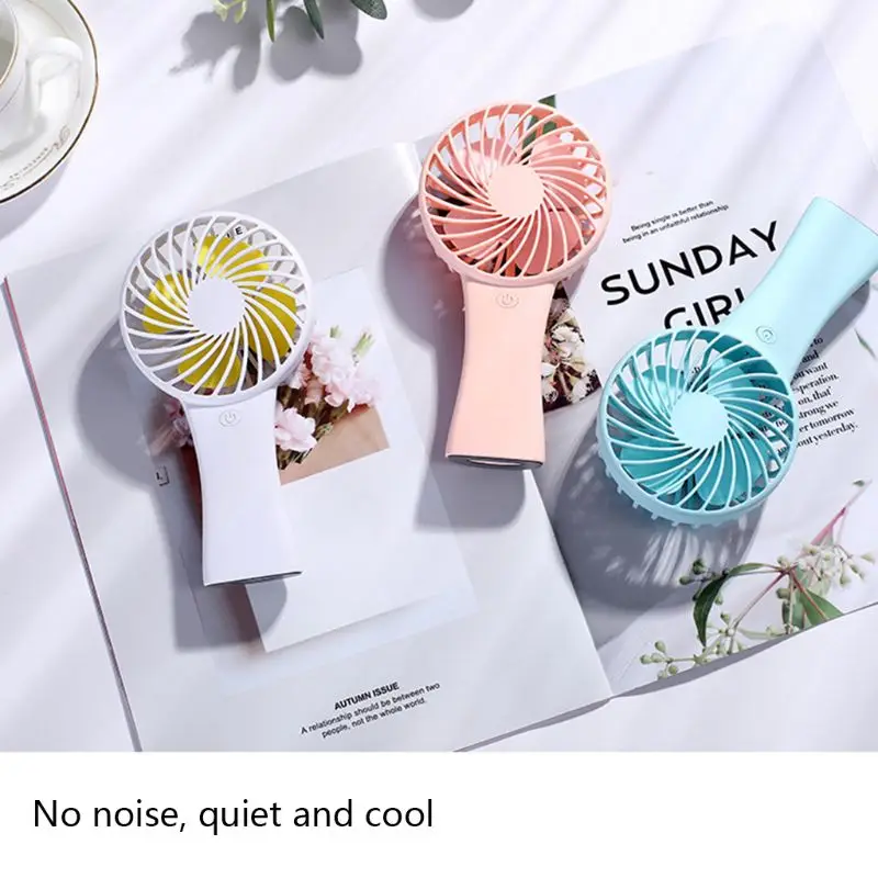 

Portable Handheld USB Rechargeable Mini Cute Fan 3 Modes Speed Fan Air Cooler