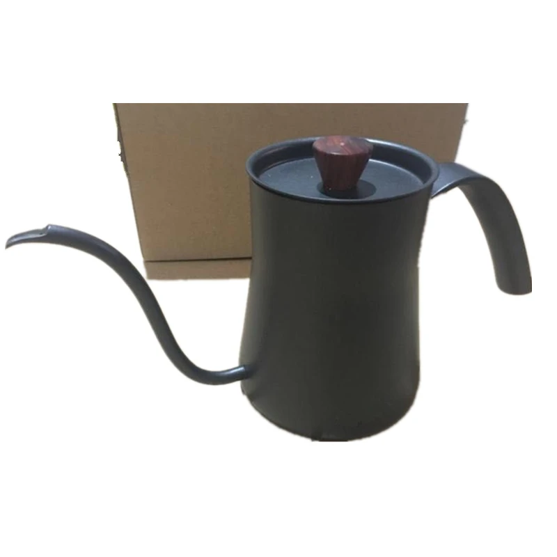 

600ml teflon coffee maker stainless steel coffee kettle with thermometer hole design cold drip coffee tools brewer coffee pot