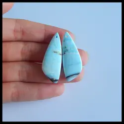 Натуральный драгоценный камень Larimar Модные женские серьги бусины, бижутерия из полудрагоценных камней, 31x11x4 мм, 6,1 г