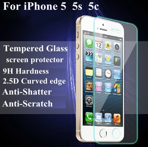 

New Ultra Thin HD Clear Explosion-proof Tempered Glass Screen Protector Cover Guard Film for iPhone 5 5s SE Opp bag