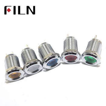 

FILN pilot signal lamp 12mm 12v 24v 110v red blue green white led light