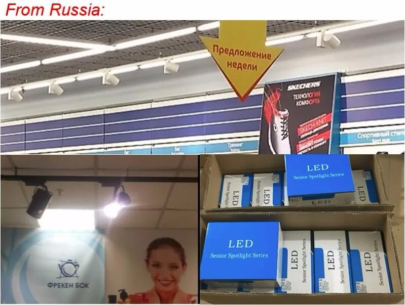 35 W COB LED внутреннего освещения след LED 35 W Железнодорожных лампы AC110V-240V 4 жилы 3 фазы 6 шт./лот